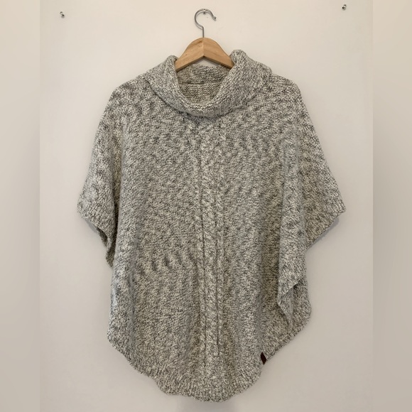 Roots cowl neck poncho sweater - Picture 1 of 4